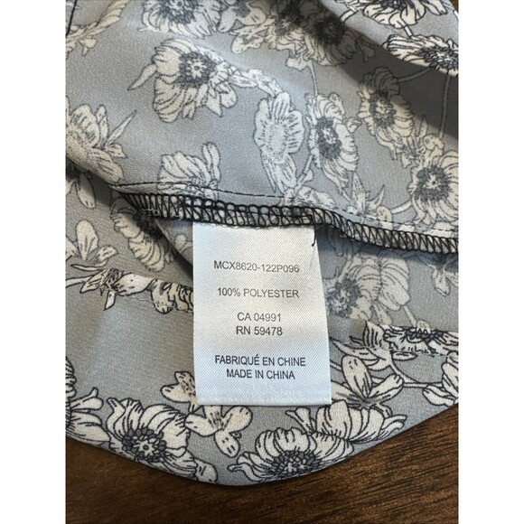 Cynthia Rowley Gray Black  3/4 Sleeve Relaxed Boho 1x Plus Blouse - Picture 6 of 7